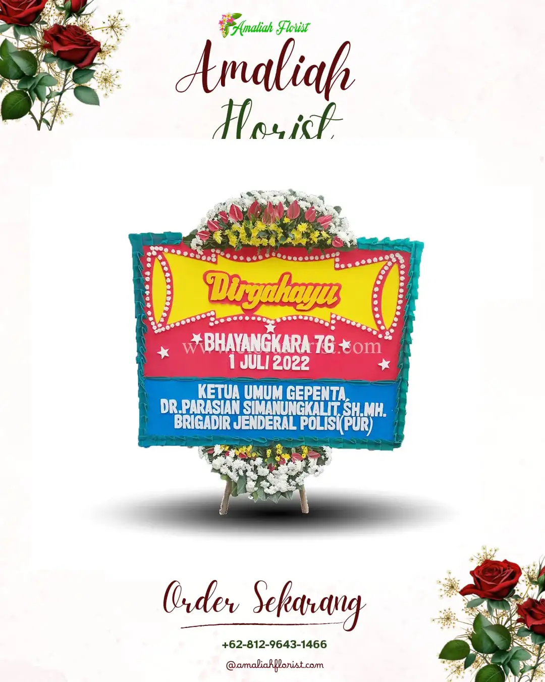 Papan Bunga HUT Ulang Tahun Singkawang Tengah